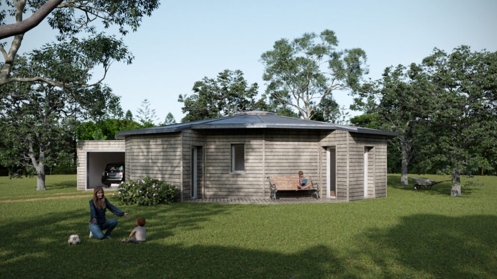 vue extérieure modèle plain-pied 3 chambres Glaucé III
